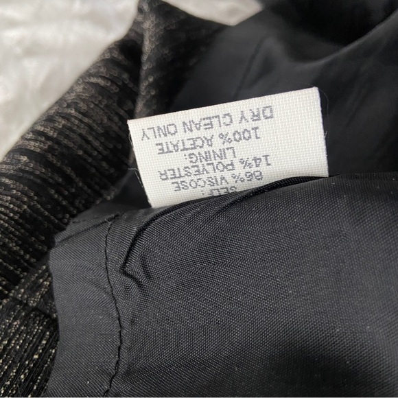 DAVID MEISTER BLACK/GREY TEXTURED AND LINED SHEATH DRESS, PRINCESS SEAMS, SZ 14 - Picture 11 of 12